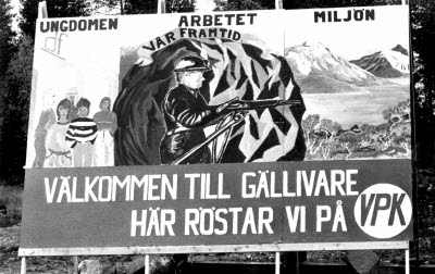 VPK valskylt, Gällivare.