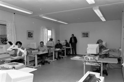 Nya data utbildningslokalen. Första utbildnings gruppen 1994-09-20.