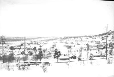 Bl. a. LKAB kontor, Bolagskontoret. Johannes och Hermelin. Kraftstationen.