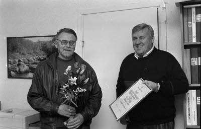 Börje Wåhlström avtackades av Benny Ringvall.