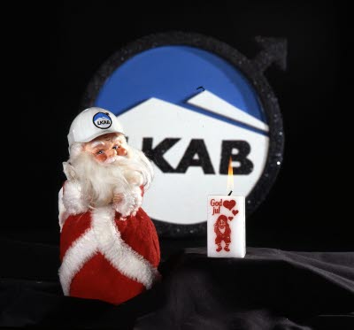 Skylt; Dekal. LKAB. Julmotiv.
