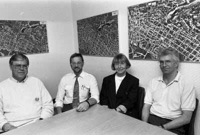 Personalen på inköpsavdelningen 1992.