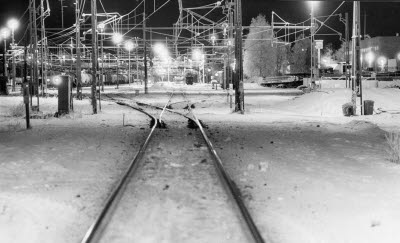 Bangården Gällivare. Järnvägsstation.