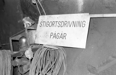 Gruva. Under jord. Stigortsdrivning.