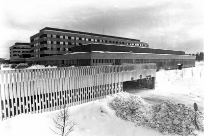 Gällivare Lasarett; Gällivare Sjukhus. Källgatan 14. Lasarettet togs i bruk 1973.