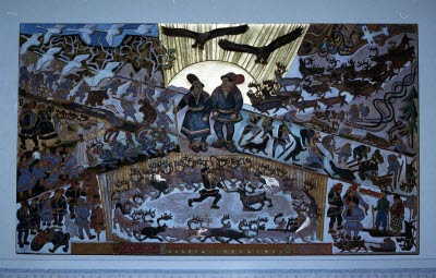 Malmberget; Bolagshotellet. Tavla som finns på väggen.