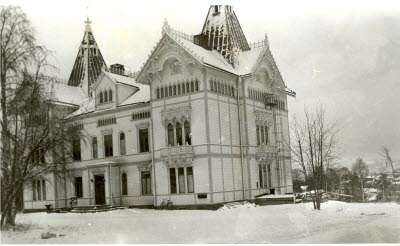 Fjällnäs slott, Gällivare. Byggnaden uppfördes 1888 av Carl Otto Bergman.