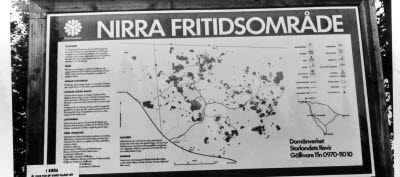 Orienteringstavla Nirra fritidsområde.