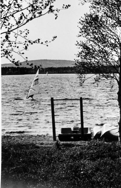 Vindsurfing på Vassaraträsk, Gällivare. Sandviken.