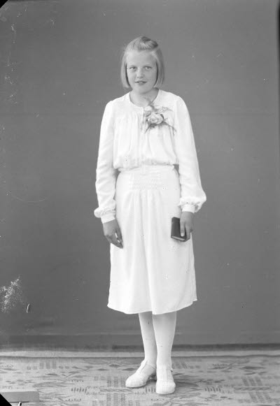 Porträtt av en flicka.