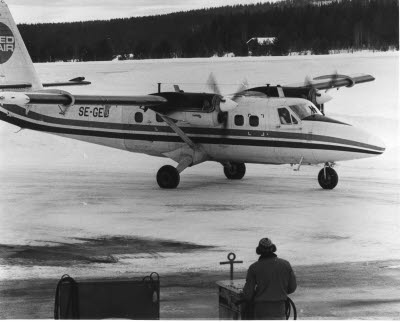 Gällivares nya trafikflyg; flygplan.