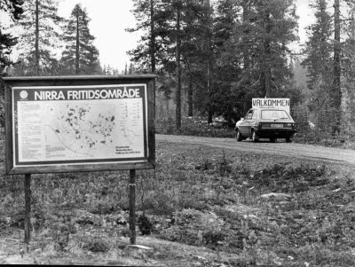 Nattavaaravägen, Gällivare. Väg in till Nirra Fritidsområde.