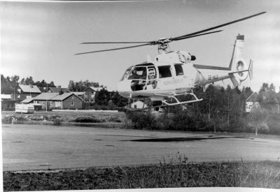 Norrlandsflyg, sjuktransport helikopter.