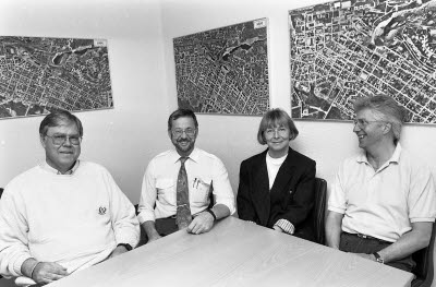 Personalen på inköpsavdelningen 1992.