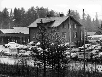 Nunisvaara; Nunisparken, Gällivare. Bilparkering.