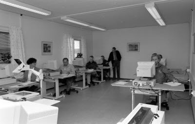 Nya data utbildningslokalen. Första utbildnings gruppen 1994-09-20.