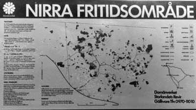 Orienteringstavla Nirra fritidsområde, Gällivare.