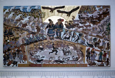 Malmberget; Bolagshotellet. Tavla som finns på väggen.