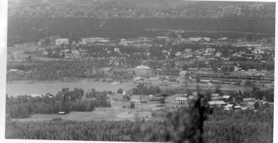 Vy över Gällivare och Malmberget.