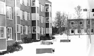 Lasarettsgatan, Gällivare. Kvarteret Sjöjungfrun. Hyreslägenheter; hyreshus.