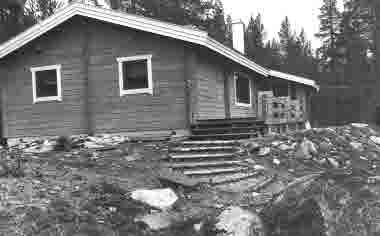 Visningshus på Repisvaara, Gällivare. Dundret.
