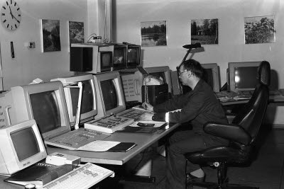 Anrikningsverket. Gamla kontrollrummet.