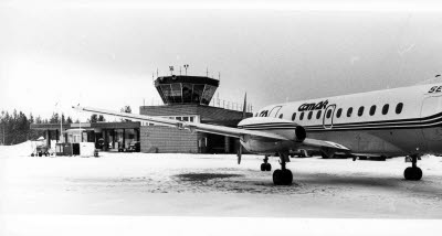 Flygplan. Nya SAAB 340 Fairchild. Gällivare Flygplats.