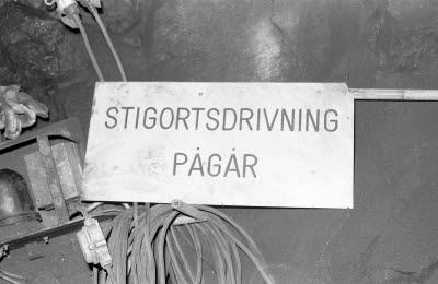 Gruva. under jord. Stigortsdrivning.