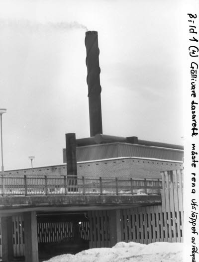 Gällivare Lasarett; Gällivare Sjukhus. Lasarettet måste rena rökutsläpp.